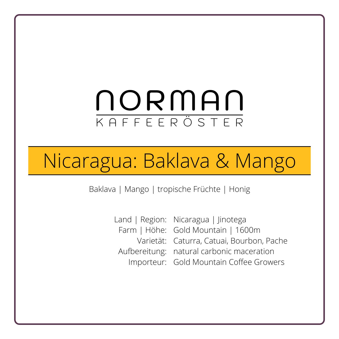 Nicaragua Baklava & Mango – Filter