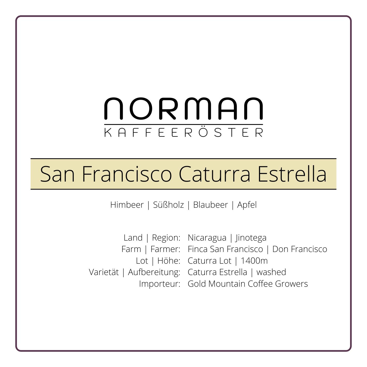 San Francisco Caturra Estrella – Filter